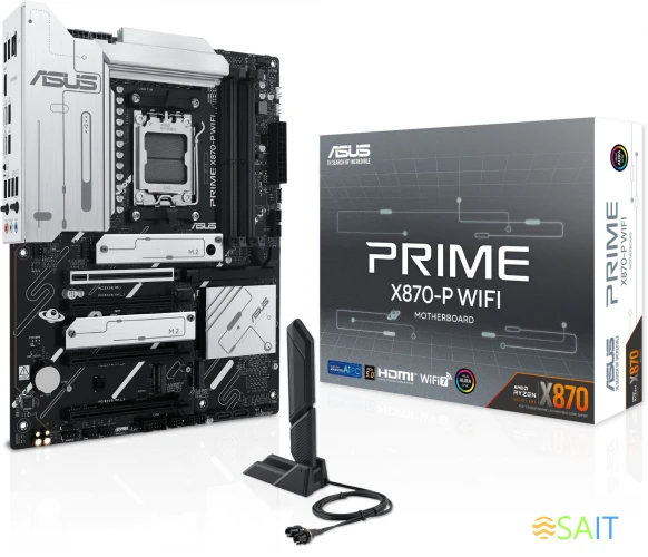 Материнская плата Asus PRIME X870-P WIFI SocketAM5 AMD X870 4xDDR5 ATX AC`97 8ch(7.1) 2.5Gg RAID+HDMI