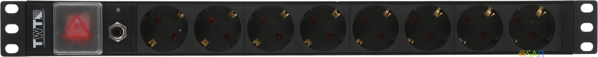 Блок распределения питания Lanmaster TWT-PDU19-10A8P гор.размещ. 8xSchuko базовые 10A