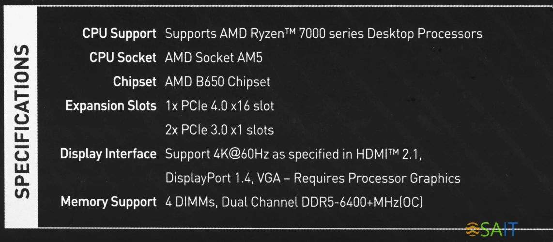 Материнская плата MSI PRO B650M-P SocketAM5 AMD B650 4xDDR5 mATX AC`97 8ch(7.1) 2.5Gg RAID+VGA+HDMI+DP