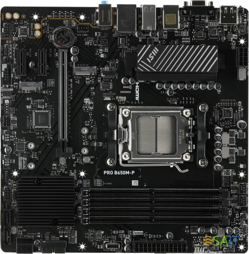 Материнская плата MSI PRO B650M-P SocketAM5 AMD B650 4xDDR5 mATX AC`97 8ch(7.1) 2.5Gg RAID+VGA+HDMI+DP