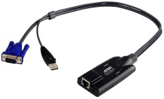 Модуль удлинителя, SVGA+KBD+MOUSE USB,  50 метр., для подкл. комплекта перключат. KN2124v/2140v/4124v/4140v/2116A/2132/4116/4132; KM0532/0932/0032, макс.разреш. 1920 x 1200 , RJ45+HD-DB15+USB A-тип, Female+2xMale, без Б.П., (DDC2B) [KA7170/KA7170-AX] ATEN