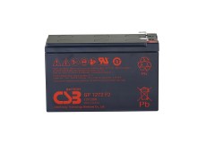 Батарея CSB серия GP, GP1272 (12V28W) , напряжение 12В, емкость 7Ач (разряд 20 часов), емкость 28 Вт/Эл при 15-мин. разряде до U кон. - 1.67 В/Эл при 25 °С, макс. ток разряда (5 сек.) 100А, ток короткого замыкания 304А, макс. ток заряда 2.8A, свинцово-кис