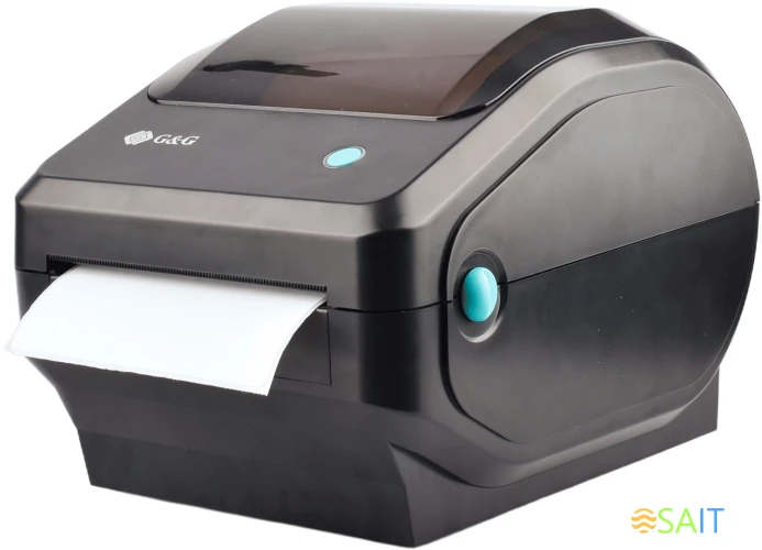 Термопринтер G&G GG-D410 203dpi 152мм/с/USB для печ.накл. черный