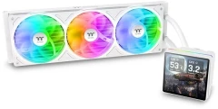 Система водяного охлаждения Thermaltake TH360 V3 Ultra Snow ARGB Soc-AM5/AM4/1200/1700/1851 белый 4-pin 37.8dB Al LCD 365W Ret (CL-W476-PL12SW-A)