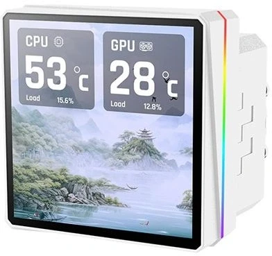 Система водяного охлаждения Thermaltake TH360 V3 Ultra Snow ARGB Soc-AM5/AM4/1200/1700/1851 белый 4-pin 37.8dB Al LCD 365W Ret (CL-W476-PL12SW-A)