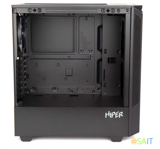 Корпус Hiper PB81 черный без БП ATX 4x120mm 2xUSB2.0 2xUSB3.0 audio bott PSU