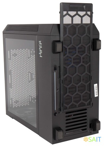 Корпус Hiper PB81 черный без БП ATX 4x120mm 2xUSB2.0 2xUSB3.0 audio bott PSU