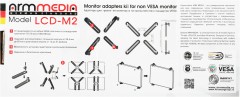 Кронштейн-адаптер для мониторов Arm Media LCD-M2 черный макс.7кг настольный поворот и наклон верт.перемещ.