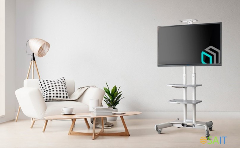 Подставка для телевизора Onkron TS1552 белый 40"-70" макс.60.5кг напольный мобильный