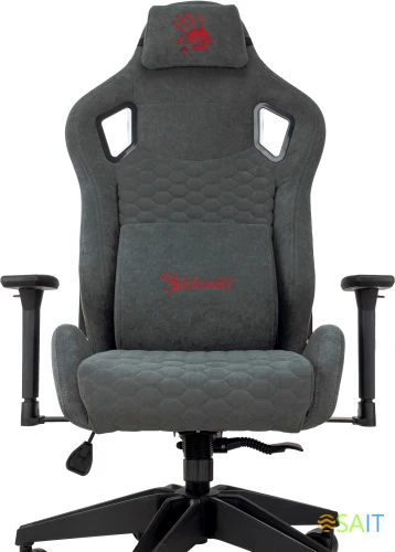 Кресло игровое A4Tech Bloody GC-770 серый соты с подголов. крестов.