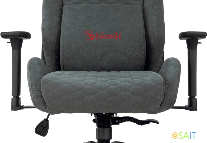 Кресло игровое A4Tech Bloody GC-770 серый соты с подголов. крестов.