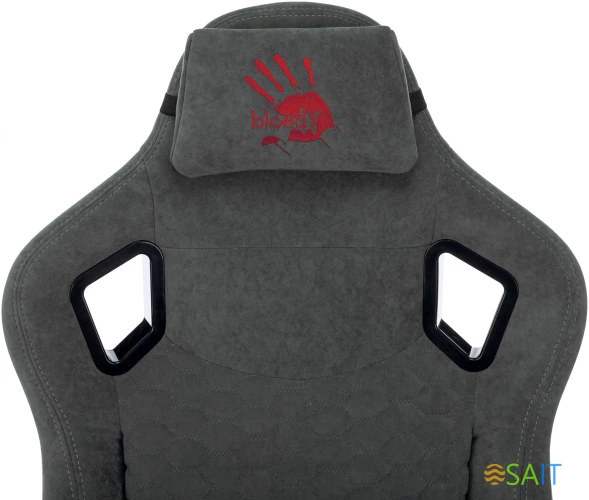 Кресло игровое A4Tech Bloody GC-770 серый соты с подголов. крестов.