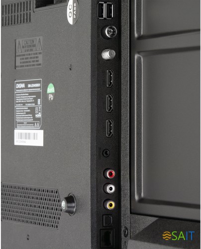 Телевизор LED Digma 40" DM-LED40SBB31 Яндекс.ТВ черный/черный FULL HD 60Hz DVB-T DVB-T2 DVB-C DVB-S DVB-S2 USB WiFi Smart TV