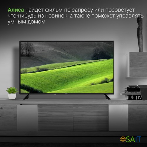 Телевизор LED Digma 40" DM-LED40SBB31 Яндекс.ТВ черный/черный FULL HD 60Hz DVB-T DVB-T2 DVB-C DVB-S DVB-S2 USB WiFi Smart TV