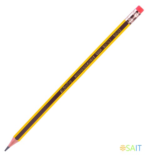 Карандаш ч/г Deli EC004-2B Scribe 2B шестигран. тополь карт.кор. (12шт) ластик