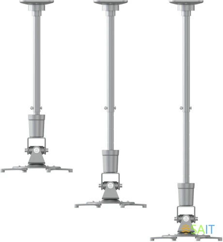 Кронштейн для проектора Cactus CS-VM-PR01L-AL серебристый макс.10кг потолочный поворот и наклон