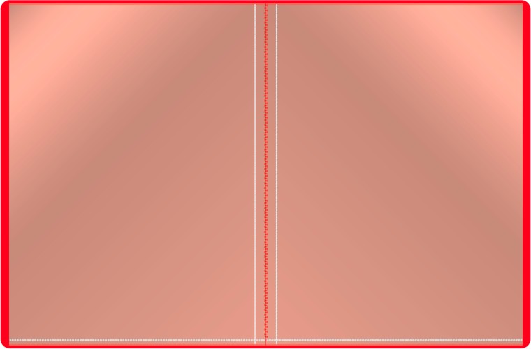 Папка с 10 прозр.вклад. Бюрократ -BPV10RED A4 пластик 0.6мм торц.карм с бум. встав красный