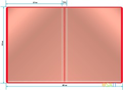Папка с 10 прозр.вклад. Бюрократ -BPV10RED A4 пластик 0.6мм торц.карм с бум. встав красный