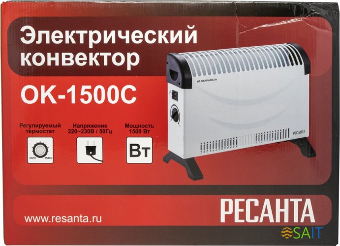 Конвектор Ресанта ОК-1500С 1500Вт белый