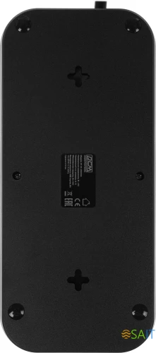 Сетевой фильтр Powercom SP-08 USB03AB 3,0М 3м (8 розеток) черный (коробка)