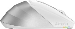 Мышь A4Tech Fstyler FB45CS Air белый/серебристый оптическая 2000dpi silent беспров. BT/Radio USB 7but (FB45CS AIR USB (SILVER WHITE))