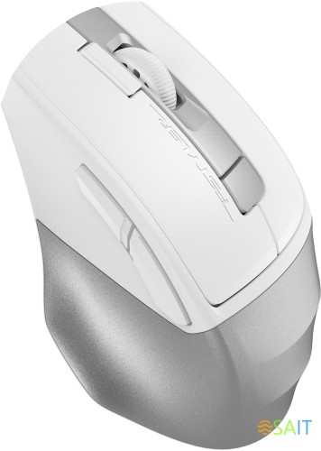 Мышь A4Tech Fstyler FB45CS Air белый/серебристый оптическая 2000dpi silent беспров. BT/Radio USB 7but (FB45CS AIR USB (SILVER WHITE))