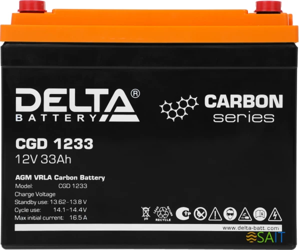 Батарея для ИБП Delta CGD 1233 12В 33Ач