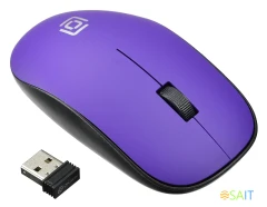 Мышь Оклик 515MW черный/пурпурный оптическая 1000dpi беспров. USB для ноутбука 3but (1083058)