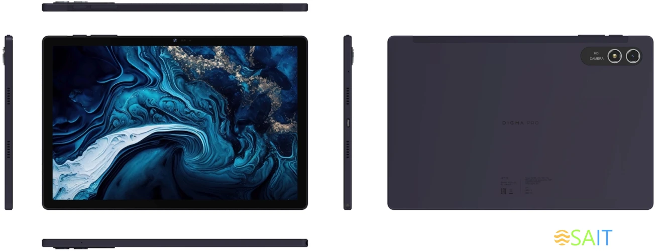 Планшет Digma Pro HIT 18 T606 (1.6) 8C RAM8Gb ROM128Gb 10.5" IPS 1920x1200 4G 2Sim Android 13 фиолетовый 13Mpix 5Mpix BT WiFi microSD 512Gb 7000mAh 5hr