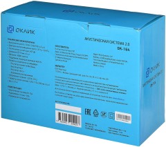 Колонки Оклик OK-164 2.0 черный 30Вт