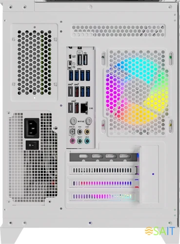 Корпус Formula Crystal Z9ML Floe белый без БП mATX 1xUSB3.0 1xUSB3.1 audio bott PSU