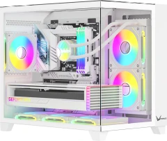 Корпус Formula Crystal Z9ML Floe белый без БП mATX 1xUSB3.0 1xUSB3.1 audio bott PSU