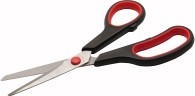 Ножницы Buro Ergo универсальные 190мм ручки с резиновой вставкой асим. черный/красный