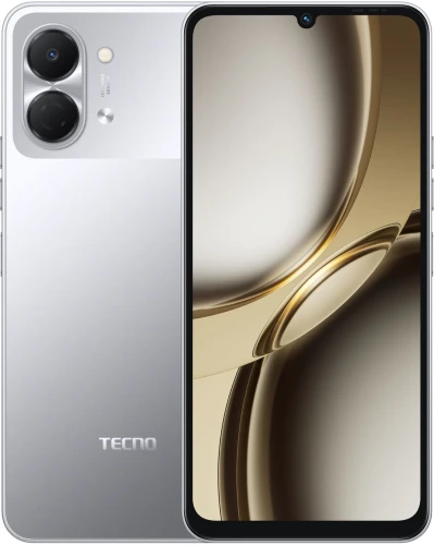 Смартфон Tecno Spark Go 3 64Gb 4Gb серый моноблок 3G 4G 2Sim 6.75" 720x1600 Android 15 13Mpix 802.11 a/b/g/n/ac NFC GPS GSM900/1800 Protect microSD max1024Gb