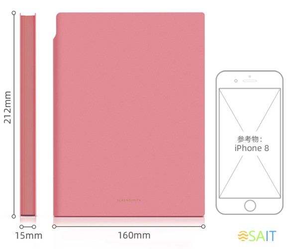 Блокнот Deli 22290PINK 210х143мм искусст. кожа 112л розовый