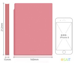 Блокнот Deli 22290PINK 210х143мм искусст. кожа 112л розовый