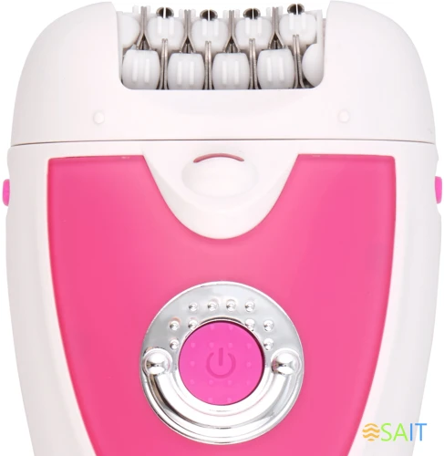 Эпилятор Vitek VT-2244 скор.:2 насад.:2 от электр.сети от аккум. белый/розовый