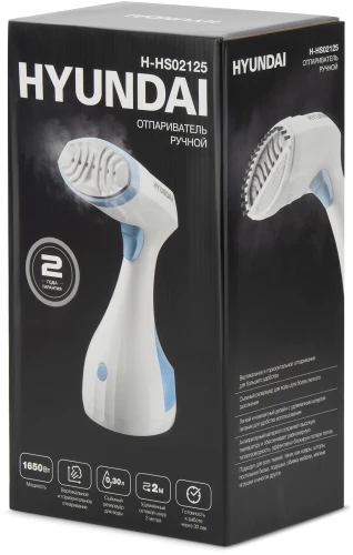 Отпариватель ручной Hyundai H-HS02125 1650Вт белый/голубой