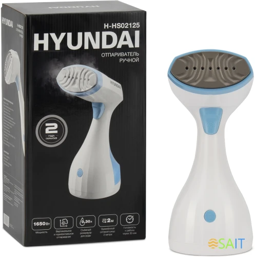 Отпариватель ручной Hyundai H-HS02125 1650Вт белый/голубой