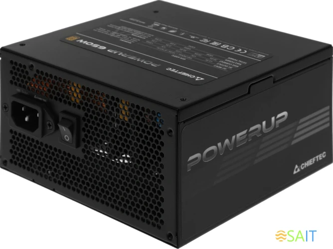 Блок питания Chieftec ATX 650W PowerUp GPX-650FC 80+ gold (20+4pin) APFC 120mm fan 9xSATA Cab Manag RTL