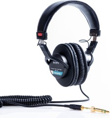 Гарнитура мониторные Sony MDR-7506 3м черный проводные оголовье