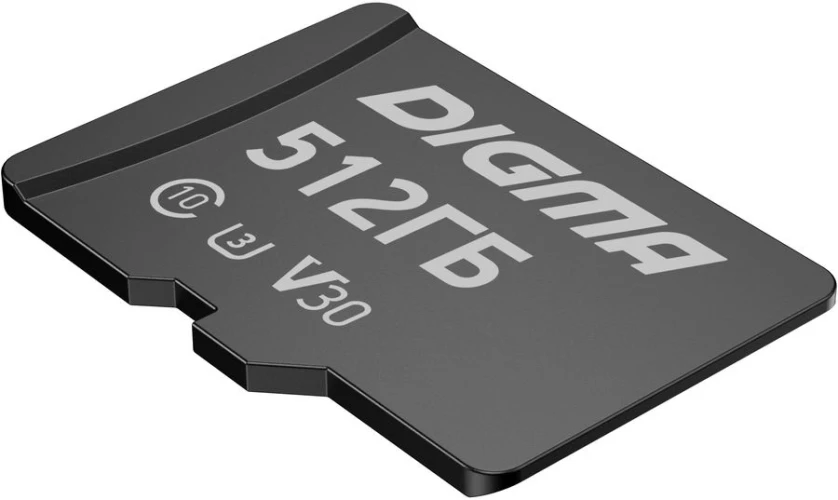 Флеш карта microSDXC 512GB Digma CARD30 V30 + adapter