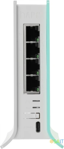 Роутер беспроводной MikroTik hAP ax lite (L41G-2AXD) AX600 10/100/1000BASE-TX голубой