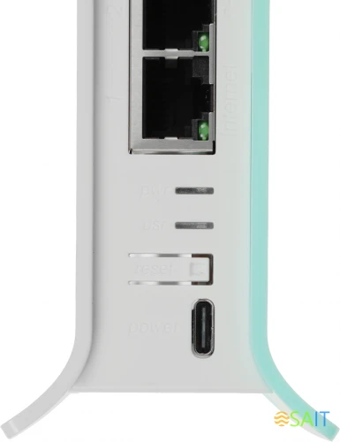 Роутер беспроводной MikroTik hAP ax lite (L41G-2AXD) AX600 10/100/1000BASE-TX голубой