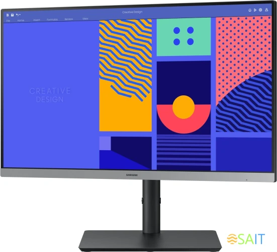 Монитор Samsung 24" S24C430GAIXCI черный IPS LED 4ms 16:9 HDMI матовая HAS Piv 1000:1 250cd 178гр/178гр 1920x1080 100Hz VGA FHD USB 4.8кг