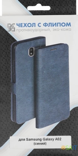 Чехол (флип-кейс) DF для Samsung Galaxy A02 sFlip-85 синий (DF SFLIP-85 (BLUE))