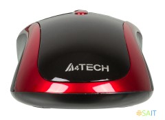 Мышь A4Tech V-Track Padless N-360 красный/черный оптическая 1200dpi USB 3but (N-360-2)