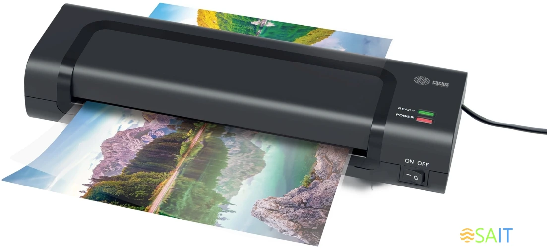 Ламинатор Cactus CS-LAB-C1 черный A4 (70-125мкм) 25см/мин (2вал.) лам.фото