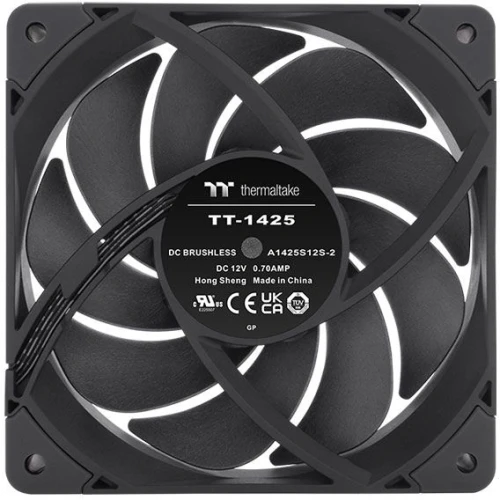 Вентилятор для корпуса Thermaltake Toughfan 14 Pro 140х140x25 черный 4-pin 31.6дБ (упак.:2шт) (CL-F160-PL14BL-A) Ret