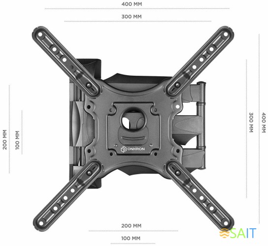 Кронштейн для телевизора Onkron NP40 черный 32"-65" макс.35кг настенный поворот и наклон